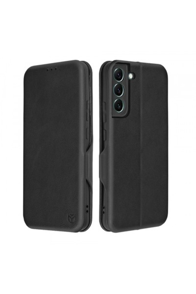 Stef's Cat Husă pentru Samsung Galaxy S22+ 5G S906, Safe Wallet Plus, Neagră