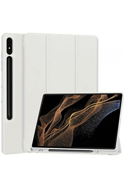 Stef's Cat Husă Flex Trifold pentru Samsung Galaxy Tab S8 Ultra, Gri, Silicon