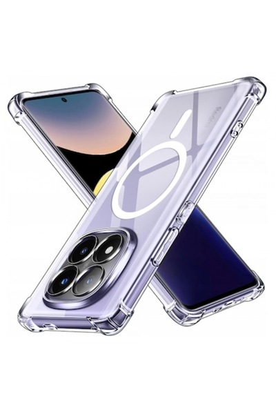 Stef's Cat Carcasă MagSafe pentru Xiaomi Redmi Note 14 Pro+ 5G, rezistentă la șocuri, transparentă