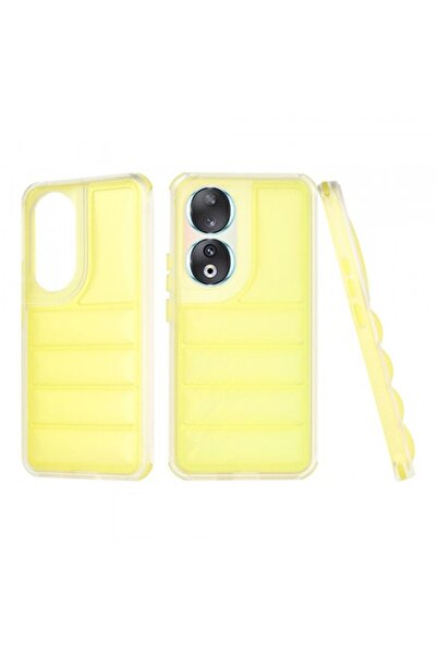 Stef's Cat Carcasă pentru Honor 90, Wave Shield, Galbenă