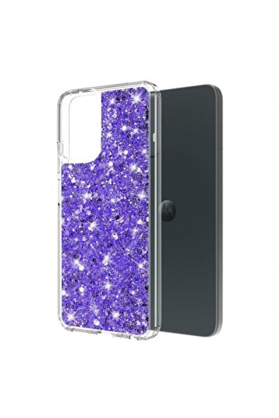Stef's Cat Husă pentru Motorola Moto G45/G34 - Glitter Strălucitor, Mov