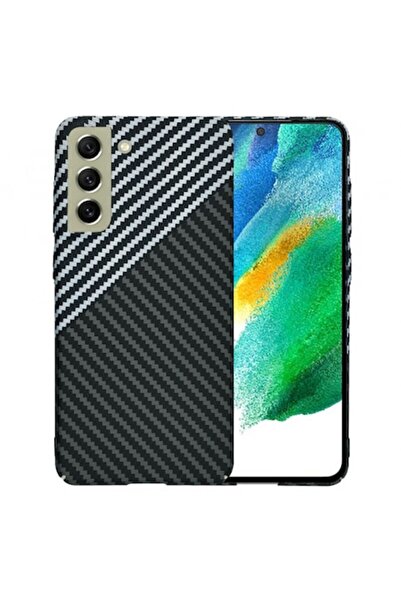 Stef's Cat Калъф за Samsung Galaxy S21 FE 5G (G990), Карбонитова Фибро Обвивк...