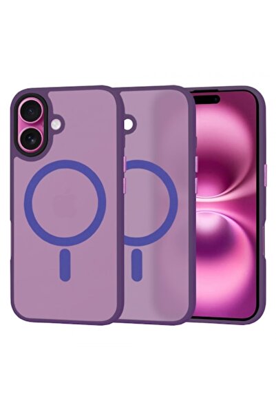 Stef's Cat Калъф MagSafe за Apple iPhone 16 Plus, HaloFrost, Тъмно лилав