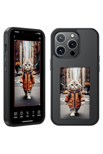 Stef's Cat Carcasă pentru Apple iPhone 13 Pro, SmartScreen NFC, Neagră