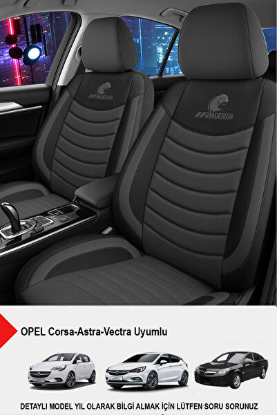 GM-DESIGN Panther Series Linen Fabric Car Seat Cover (Opel Corsa-Astra-Vectra Compatible)
