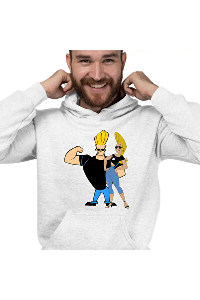 OEM Ανδρικό Φούτερ με Κουκούλα Johnny Bravo Jenny Brava Fitness