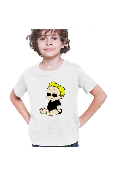 OEM Tricou Copii Baieti Johnny Bravo Bebelus Blond Ochelari