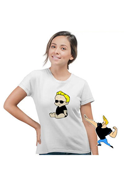 OEM Tricou Femei Johnny Bravo Bebelus Blond Ochelari