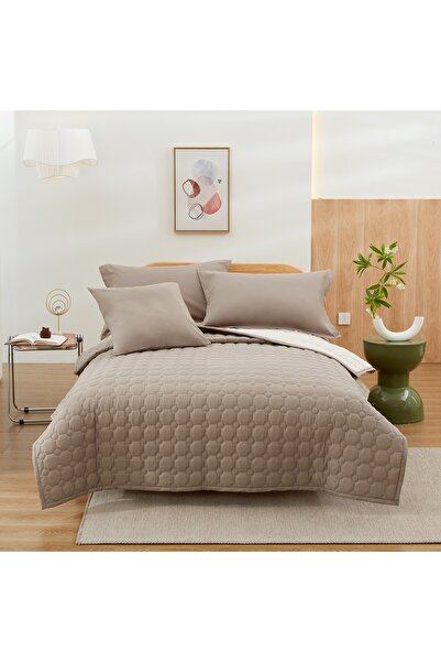 ShinyFlower Cotton Comforter Set for Single Bed 4-Piece Compressed Quilt Soft Microfiber Fabric 220 x 160 cm