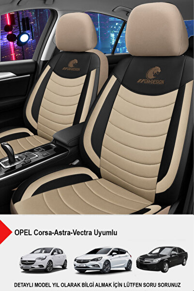 GM-DESIGN Panther Series Linen Fabric Car Seat Cover (Opel Corsa-Astra-Vectra Compatible)