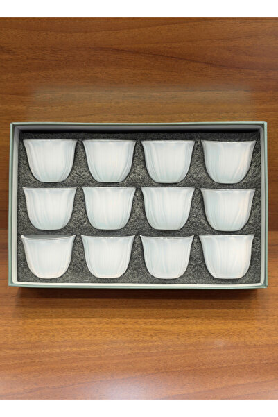 ALQANNAS 12-piece porcelain silver-lined coffee cups, elegant and high quality