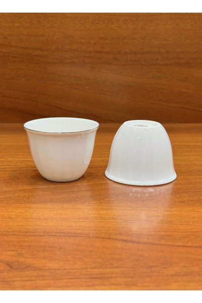 ALQANNAS 12-piece porcelain gold-lined coffee cups, elegant and high quality