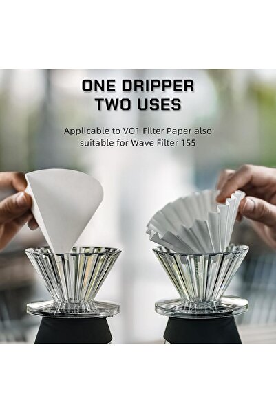 Generic Plastic Coffee Dripper, Pour-Over Coffee Maker, Transparent