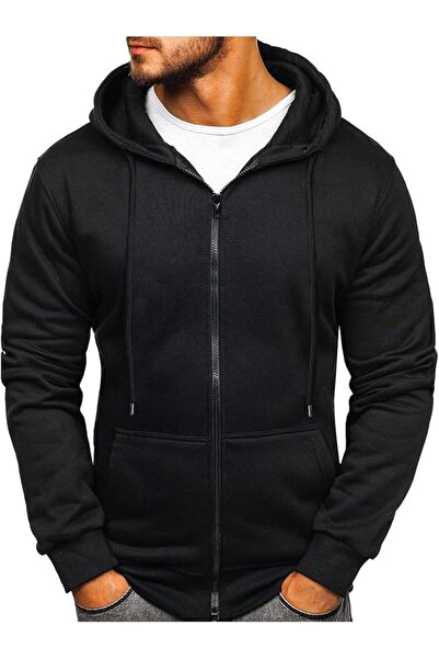 Generic Men’s Zipper Hoodie with Front Pockets – Casual Street Style Sweatshirt