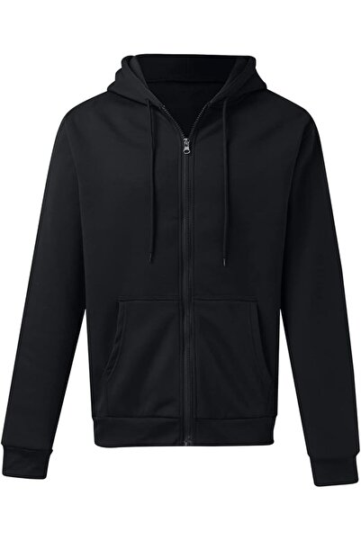Generic Men’s Zipper Hoodie with Front Pockets – Casual Street Style Sweatshirt
