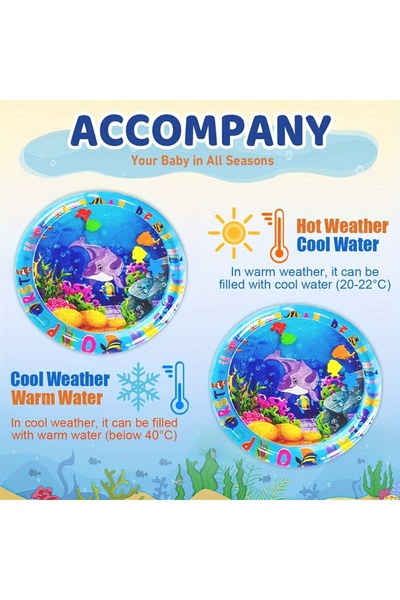 Generic Baby Inflatable Water Mat, For Infants Boys Girls, 25.6 Inches