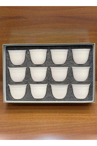 ALQANNAS 12-piece porcelain silver-lined coffee cups, elegant and high quality