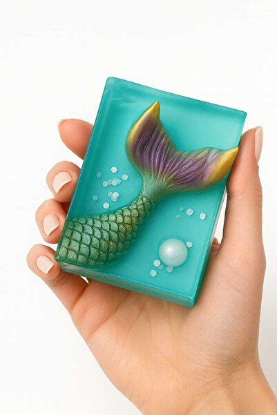 SOO SOAP شريحة صابون بتصميم بحري، هدية مصنوعة يدويًا، تصميم خاص للزينة