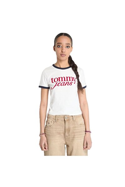 Tommy Hilfiger Tricou TJW SLIM SH SCRIPT RINGRTEE EXT