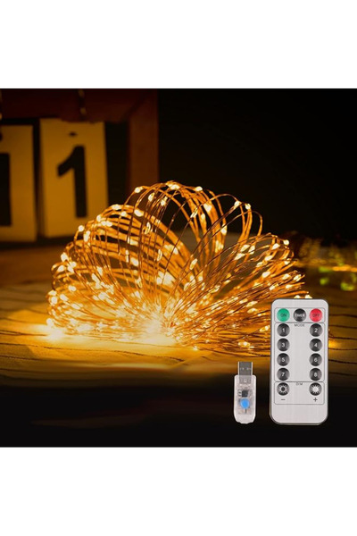borayris Uzaktan Kumandalı Usb Peri Led 10 Metre 100 Led -8 Fonksiyonlu