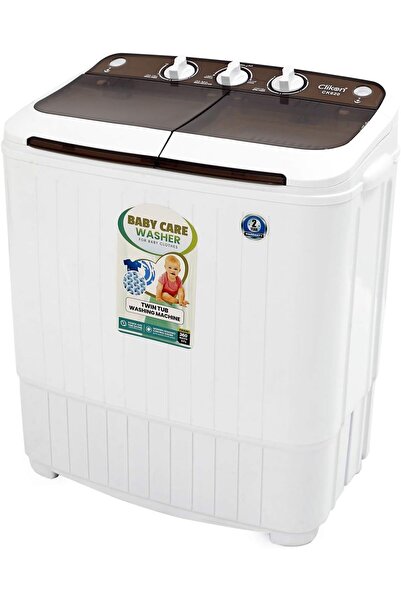 CLIKON Twin Tub Washing Machine & Dryer CK620, 2 kg, Top Load, White