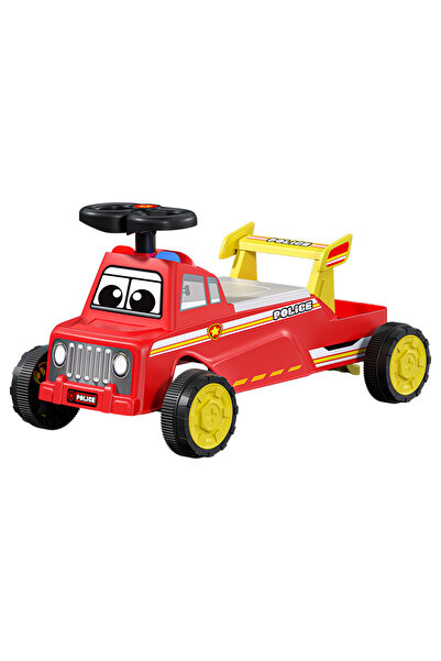 Toybox سيارة أطفال مزودة بأضواء وموسيقى ومساحة تخزين - لون أحمر