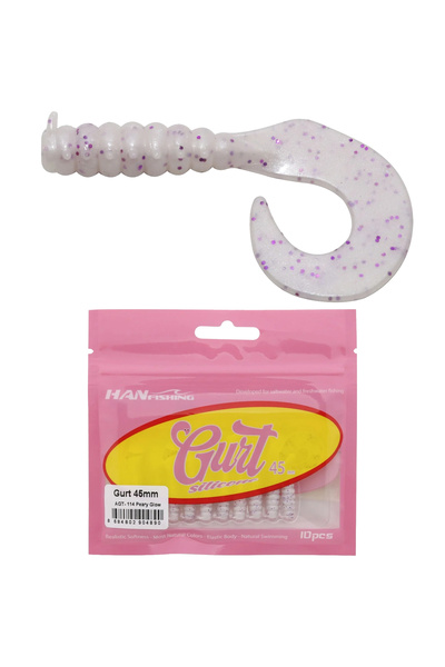 Hanfish Gurt 4.5cm 10 Adet Orak Kuyruk Silikon Yem