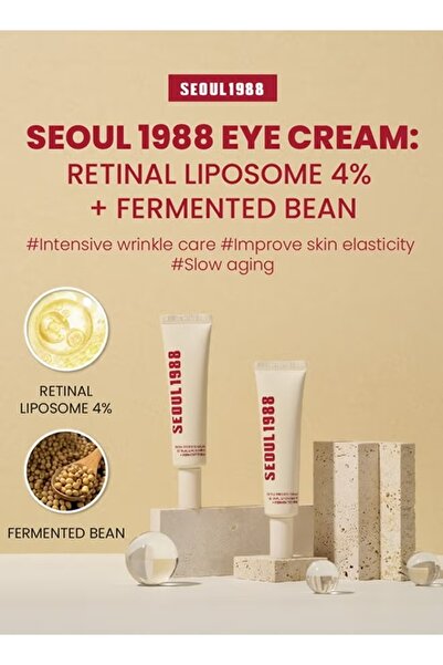KSECRET K-secret Seoul 1988 كريم العيون سيول 1988 مع 4% من الليبوزوم الشبكي وحبوب مخمرة للعناية بالتجاعيد، 30 مل
