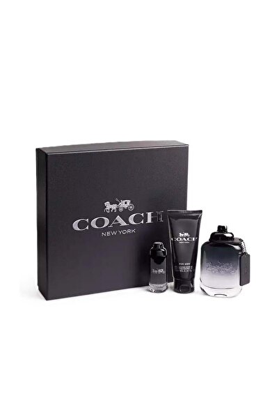 Coach طقم كوتش نيويورك الرجالي او دو تواليت(عطر 100مل+شاور جل 100مل+عينة للشنطة 15مل)