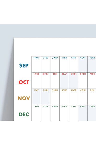 bi'aldım 2025-2026 Akademik Yıl Takvimi | Eylül Başlangıçlı Yıllık Planlayıcı Duvar Takvimi | Renkli Takvim |
