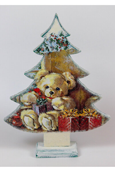 Kumiko Art Christmas tree decoration, 24x32x2 cm