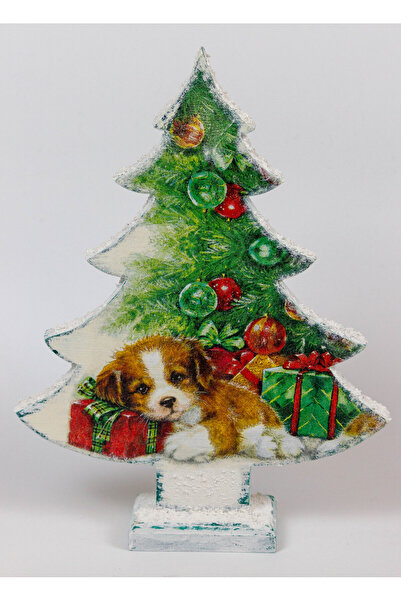 Kumiko Art Christmas Tree Decoration, 24x32x2 cm.