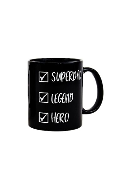 Gift Republic Superdad thermosensitive mug, ceramic, black, 350 ml