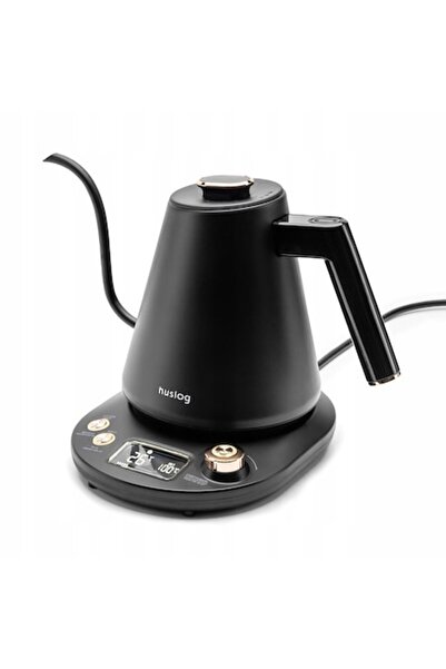 Huslog Electric Kettle, 1L, Matte Black, Temperature Control, 360° Rotating Base