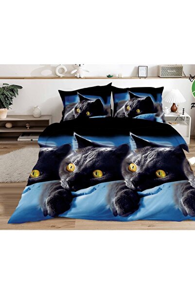 Casa de Vis Double bed linen set, satin cotton, 220 x 230 cm, 4 pieces, multicolor, B-94