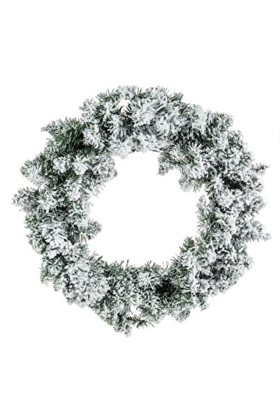OEM Decorative Christmas Wreath, 120 Twigs, 60 cm, Green, Artificial Snow