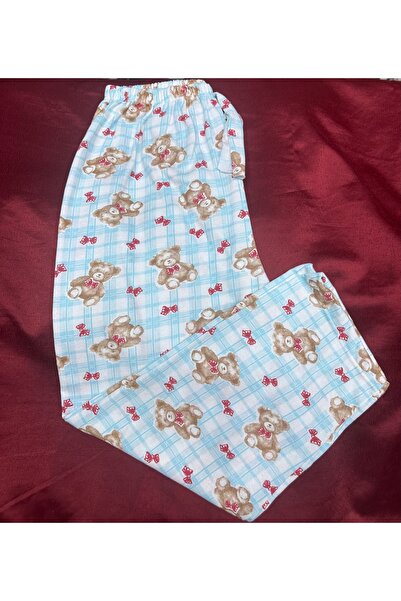 Kuryıldız Kışlık pazen içi yünlü yumuşak kadın pijama 3’lü