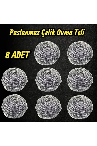 Technow 100% Stainless Steel Scouring Dishwashing Wire 8 Pieces