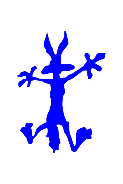 Oracal Sticker auto "Coyote silueta strivita'', 15x11cm, albastru