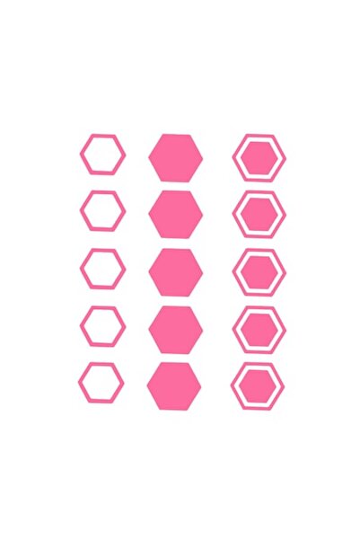 Oracal Set 15 stickere auto camuflaj tip fagure, roz