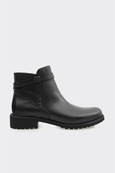 derinet Fermuarlı Hakiki Deri Kadın Bot