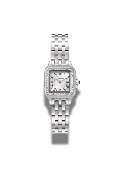 la vunton Laventon Panther Women's Silver Watch with Luxury Stones