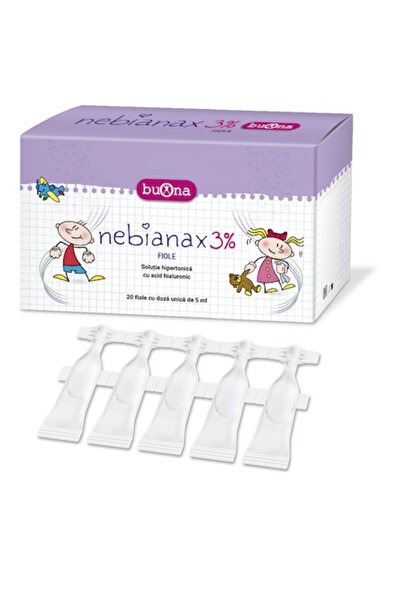 Buona Respiro Soluție salină hipertonică Nebianax 3%, 20 flacoane