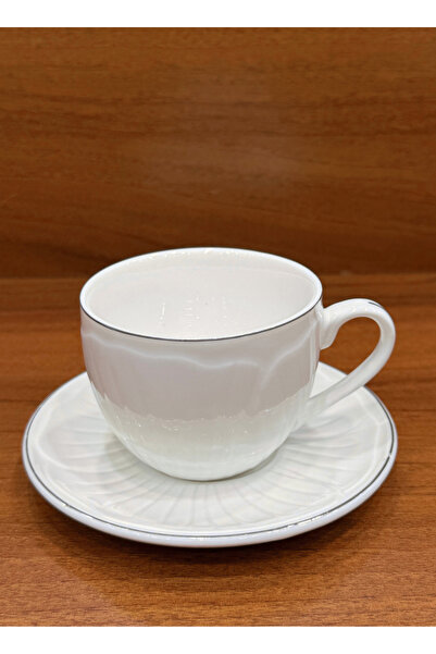 ALQANNAS 12-piece porcelain milk cups with elegant gold lines and high quality