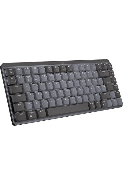 logitech لوحة مفاتيح MX الميكانيكية الصغيرة اللاسلكية المضيئة، مفاتيح لمسية هادئة، بلوتوث بإضاءة خلفية