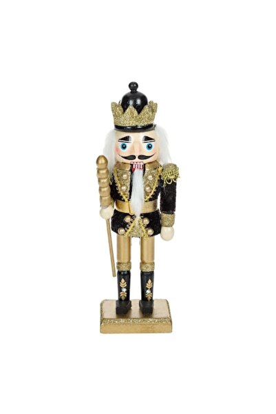 OEM Decorațiune de Crăciun cu soldățel din lemn, uniformă neagră catifelată, ...