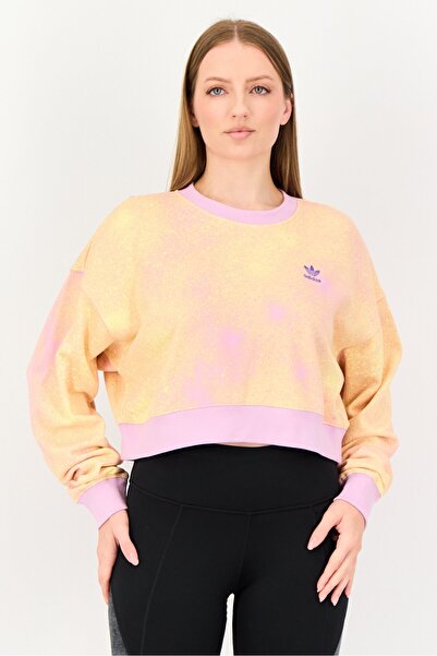 adidas Women Sportswear Fit Long Sleeve Outdoor Sweatshirts, Multicolor