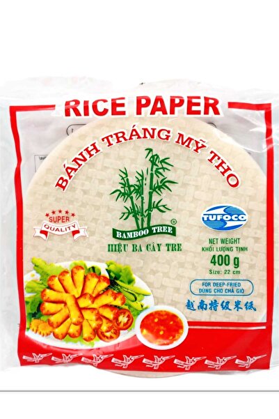 Top Ingrediente Ρύζι σε φύλλα - Ανοιξιάτικα πακέτα - 22 cm - Banh Trang My Tho - Κόκκινο - 400 γραμμάρια