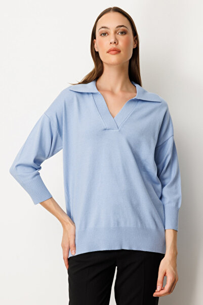 On Fashion Three-Quarter Sleeve Knit Sweater