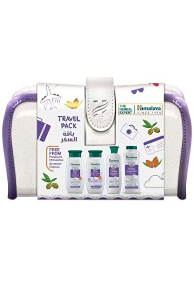 Himalaya Herbals مجموعة العناية بالطفل من هيمالايا للسفر مع شامبو، لوشن، بودرة، وغسول استحمام